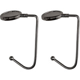4 PCS 30mm Metal Straight Hooks for Christmas Stockings and Bags Black