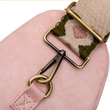 Women Sling Bag PU Leather Crossbody Bag Shoulder Bag Pink