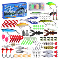 101 Pcs Set Fishing Tackle Set Lures Fishing Kit for Fishing Lovers Beginners