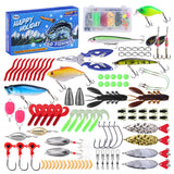 101 Pcs Set Fishing Tackle Set Lures Fishing Kit for Fishing Lovers Beginners