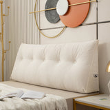 Headboard Pillow Triangle Pillows for Bed Sofa Dorm Room Cream White