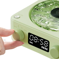 Wireless Waves Vinyl Player Mini Bluetooth Speaker Vinyl Record Player Green