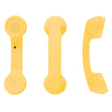 Type C Wired Phone Handset Retro with Mic for Phones and Computers Yellow
