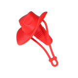 Western Cowboy Hat Silicone Wine Bottle Stopper Champagne Sealer Red