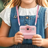 Printing Camera Instant Print 1080P Selfie Digital Camera with 64GB Card - Pink