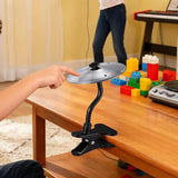 Clip-On Mini Desktop Cymbal Drum Musical Instrument Desk Toy for Music Lovers Silver