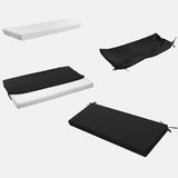 Patio Seat Cushion for Garden Bench Outdoor Cushion for Porch Swing Lounger Picnic Bench Black