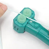 Handheld Double Wheel Rope Launcher – Glow-in-the-Dark Lasso Loop Fidget Toy Green