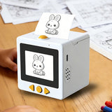 Thermal Mini Printer AI Voice Inkless Sticker with 2.4in Screen White