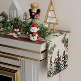 Linen Christmas Table Runner Long Farmhouse Holiday Table Decor for Kitchen Home Style 2
