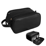 Travel Toiletry Bag Makeup Organizer with Handle Water Resistant Cosmetic Bag Black