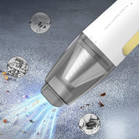 Cordless Handheld Vacuum Cleaner Car Suction-Blow Dust Collector Yellow