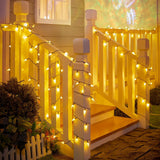 7M Solar Strawberry String Lights Waterproof Christmas LED Holiday Decor - Warm White
