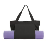 Yoga Pilates Mat Storage Bag Shoulder Handbag with Yoga Mat Carrier Pocket Gym Bag Black