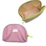 3-in-1 Clam Shaped Travel Bag for Bra Panty and Sock Storage Pink