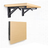 2Pcs 90 Degree Folding Shelf Brackets Shelf Black
