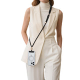 Phone Lanyard Crossbody Adjustable Lightweight Phone Strap for Women Men Black