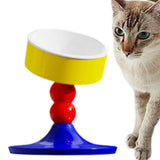 Adjustable Elevated Cat Bowl Ceramic Anti-Tip Pet Feeder Blue