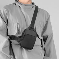 Travel Sling Bag for Men Small Crossbody Bag Water-resistant Casual Phone Chest Bag Black
