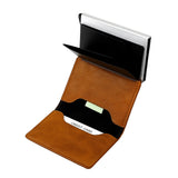 RFID Blocking Wallet PU Leather Credit Card Holder Money Cash Purse Light Brown