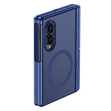 Shock Resistant Phone Case Compatible With Galaxy Z Fold 8 with Screen Protector Blue