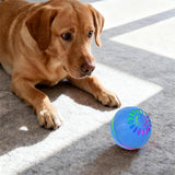 Interactive Smart Dog Ball Toy with LED Lights – Moving & Bouncing Ball for Dogs and Puppies Blue
