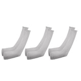 3 Pair 40cm Straight Nylon Spandex Cooling Arm Sleeves without Thumb Holes Grey