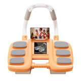 4-Wheel Automatic Rebound Ab Roller with Elbow Support Ab Exercise Machine Orange