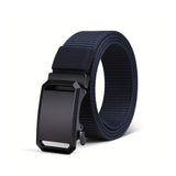 Stretch Tactical Belt for Men Military Work Rigger Hiking Nylon Web Ratchet Quick Release Belt Navy Blue