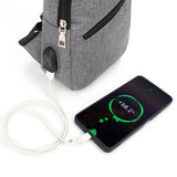 Crossbody Bag Casual Sling Bag Multi-Pocket Chest Bag Grey