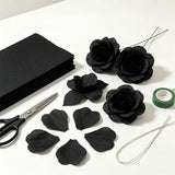 10 PCS Crepe Paper Sheets 50x100cm for Gift Wrapping and Flower Crafts Black