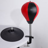 Desktop Punching Speed Ball with Clamp and Suction Cup Black & Red