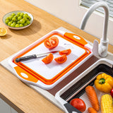 3 in 1 Cutting Board with Adjustable Height Ideal for Indoor and Outdoor Orange