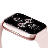 Smart Watch Men Women Bluetooth With Fitness Tracker Pink