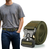 Nylon Tactical Belt Quick-Release for Outdoor Work Army Green