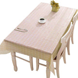 2-Pack PVC Tablecloth Waterproof Oilproof with Checkered Pattern Coffee Check