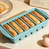 3PCS Silicone Freezer Trays with Lid For Meal Prep&Freezing Soup Stews Gray Blue