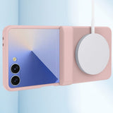 Case and Screen Protector Compatible With Samsung Galaxy Z Flip 8 with Hinge Cover Pink