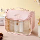 Clear Makeup Bag with Hanging Hook Toiletry Bag Traveling Accessories Organizer