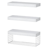 3 Tier Bathroom Shelves Over Toilet Wall Mounted Floating Shelves Toilet Paper Storage White