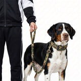 Padded Nylon Dog Collar Leash Set Adjustable for Large Dogs Camouflage