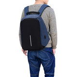 Anti-Theft Backpack School Travel Laptop Bag with USB Charging Port Blue