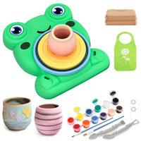 Pottery Wheel Kit for Kids Pottery Painting Set for Arts and Crafts Green