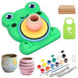 Pottery Wheel Kit for Kids Pottery Painting Set for Arts and Crafts Green