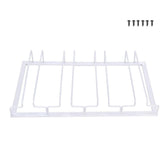 4-Slot Wine Glass Rack Holder Hanging Under Cabinet Stemware Storage Hanger for Kitchen Bar White