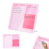 Desktop Acrylic Dry Erase Board with Stand Office Supplies Pink