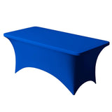 Rectangular Spandex Stretch Tablecloth for Wedding Party Royal Blue