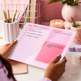 Desktop Acrylic Dry Erase Board with Stand Office Supplies Pink