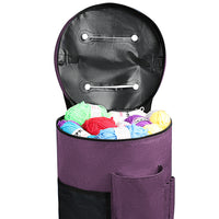 Large Capacity Knitting Tote Storage Bag Portable Yarn Organizer with Shoulder Strap Yarn Bags Purple