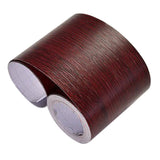 Border Peel &Stick Wood Grain Wallpaper Border Removable Waterproof Bathroom Sticker Red